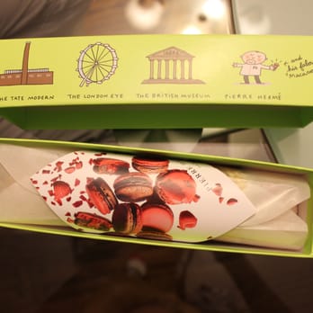 Pierre Herme - Cute packaging for 7 macarons - Bakeries Near Me - London, XGL Pierre Herme - Cute packaging for 7 macarons - Bakeries Near Me - London, XGL