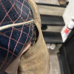 JG Sewing & Leather Repair - Boot repair before image.