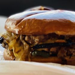 Tucker's Onion Burgers - Double Onion Burger with Cheese