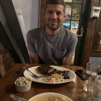 Fat Cats - My handsome husband, amazing shrimp curry, and his favorite the ribs (subbed the potatoes for potato salad) - New American Near Me - Cleveland, Ohio Fat Cats - My handsome husband, amazing shrimp curry, and his favorite the ribs (subbed the potatoes for potato salad) - New American Near Me - Cleveland, Ohio
