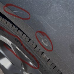 Messed up rim, scratch, dent