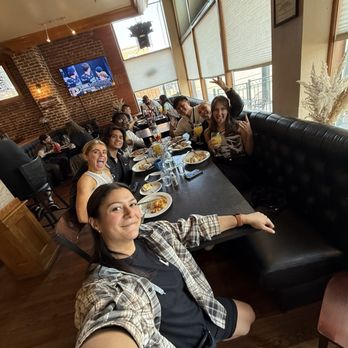 The Lobby - Our group + Mary the server - New American Near Me - Denver, Colorado