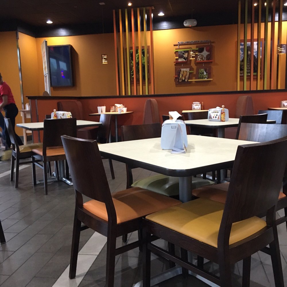 Clean dining area.