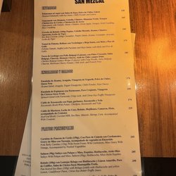 San Mezcal - Menu