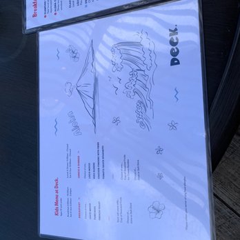 Deck. - Keiki menu - Hawaiian Near Me - Honolulu, Hawaii