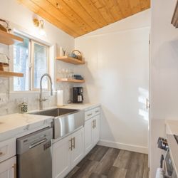 Kiwican Home Improvement Services - Kitchen completely redone by Stephen - drywall, cabinets gutted/replaced, floating shelves - all of it.