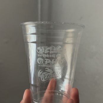 Pho 77 - this is the water cup that they gave me for the soup telling me that both serving were in here.... literally a joke - Vietnamese Near Me - San Bernardino, California Pho 77 - this is the water cup that they gave me for the soup telling me that both serving were in here.... literally a joke - Vietnamese Near Me - San Bernardino, California