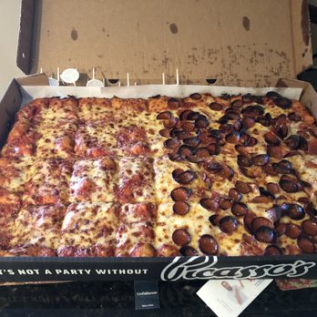Picasso's Pizza - Party Pizza - Half Pepperoni Half Cheese - Pizza Near Me - Lancaster, New York Picasso's Pizza - Party Pizza - Half Pepperoni Half Cheese - Pizza Near Me - Lancaster, New York