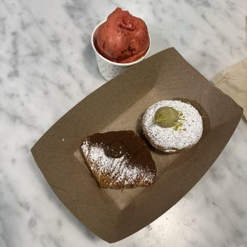 Angelina Bakery - Our order: strawberry gelato, Pistachio Bombolone and Chocolate croissant - Bakeries Near Me - New York, New York Angelina Bakery - Our order: strawberry gelato, Pistachio Bombolone and Chocolate croissant - Bakeries Near Me - New York, New York