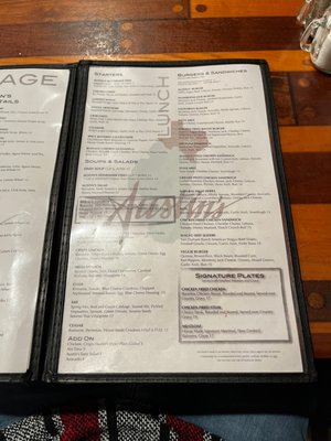 Menu photo 7 Austin's Incline Village, NV