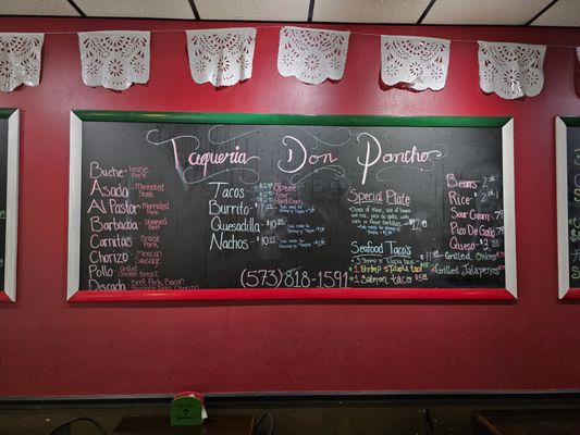 Menu photo 1 Taqueria Don Pancho Columbia, MO Menu photo 1 Taqueria Don Pancho Columbia, MO
