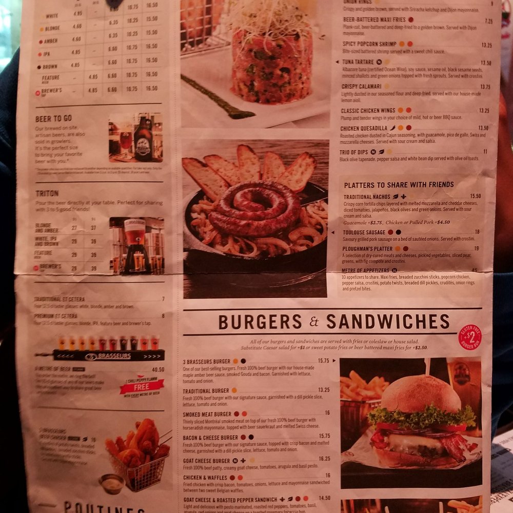 Les 3 Brasseurs - Menu - Pubs Near Me - Quebec, Quebec