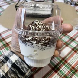 Large soft vanilla and chocolate sprinkles.