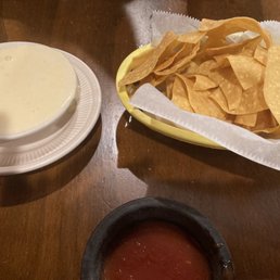 Queso cheese dip & chips Queso cheese dip & chips