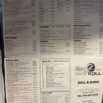 Nori Roll - Menu as of 1/22/25 - Sushi Bars Near Me - El Cerrito, California Nori Roll - Menu as of 1/22/25 - Sushi Bars Near Me - El Cerrito, California