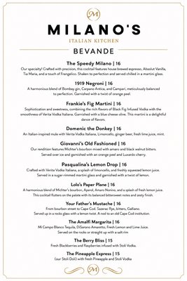 Menu photo 2 Milano's On Main Hyannis Barnstable, MA