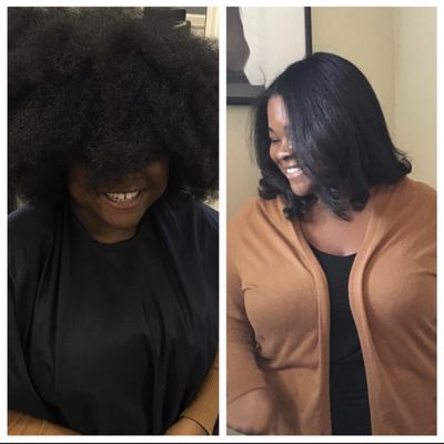 Silk Press Services - Healthy hair is possible with a silk press! Book an appointment with me today to maintain the health, length and curls of your hair.
