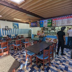 Athens Grill - Dining tables and order counter