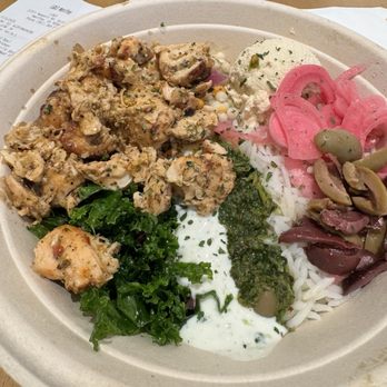 Luna Grill Menifee - Santorini Bowl with Grilled Shrimp on the side - Mediterranean Near Me - Menifee, California Luna Grill Menifee - Santorini Bowl with Grilled Shrimp on the side - Mediterranean Near Me - Menifee, California