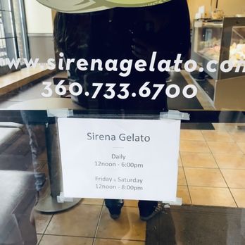 Sirena Gelato - Front door - Ice Cream & Frozen Yogurt Near Me - Bellingham, Washington Sirena Gelato - Front door - Ice Cream & Frozen Yogurt Near Me - Bellingham, Washington