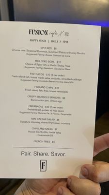 Menu photo 2 Fusion Cafe + Wine Honolulu, HI