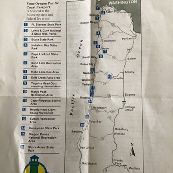 Drift Creek Fall And Bridge - Pacific Coast Passport map. - Hiking Near Me - Otis, Oregon