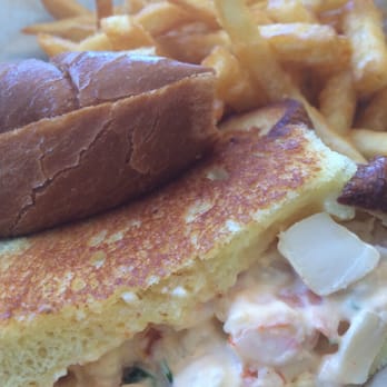 FISH DISTRICT - Shrimp and Scallop Melt on thick Texas style toast. Yum! - Seafood Near Me - San Diego, California