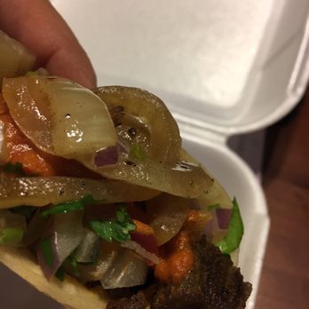 Tacos Y Mariscos El Sabroso - Added the grilled onions that were put to the side. Sabroso!!! - Food Trucks Near Me Tacos Y Mariscos El Sabroso - Added the grilled onions that were put to the side. Sabroso!!! - Food Trucks Near Me