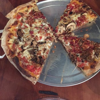 Dogtown Roadhouse - Pepperoni, bacon, mushroom, and caramelized onion wood fire pizza. - Pizza Near Me - Floyd, Virginia