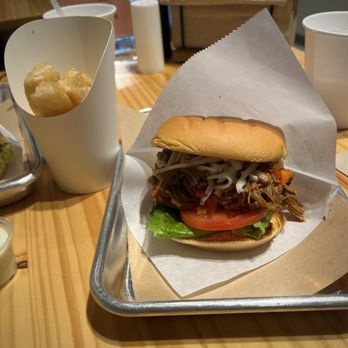 Candelaria Eatery & Cafe - Ropa vieja sandwich, yucca fries and Coconut lemonade - Burgers Near Me - Oxford, Florida Candelaria Eatery & Cafe - Ropa vieja sandwich, yucca fries and Coconut lemonade - Burgers Near Me - Oxford, Florida