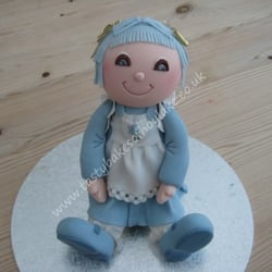 Tasty Bakes of Hoylake - This handmade sugar ragdoll is available in your choice of colour - a perfect topper for a christening or birthday cake for that