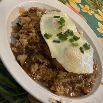 808 Grindz Cafe - 808 Moco Loco with fried rice - Cafes Near Me - Lahaina, Hawaii 808 Grindz Cafe - 808 Moco Loco with fried rice - Cafes Near Me - Lahaina, Hawaii