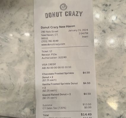 Menu photo 1 Donut Crazy - New Haven New Haven, CT Menu photo 1 Donut Crazy - New Haven New Haven, CT