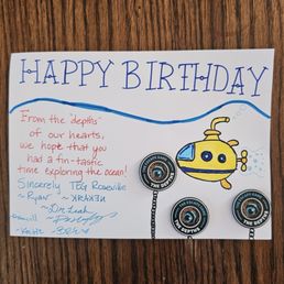 A very nice birthday card from the staff A very nice birthday card from the staff
