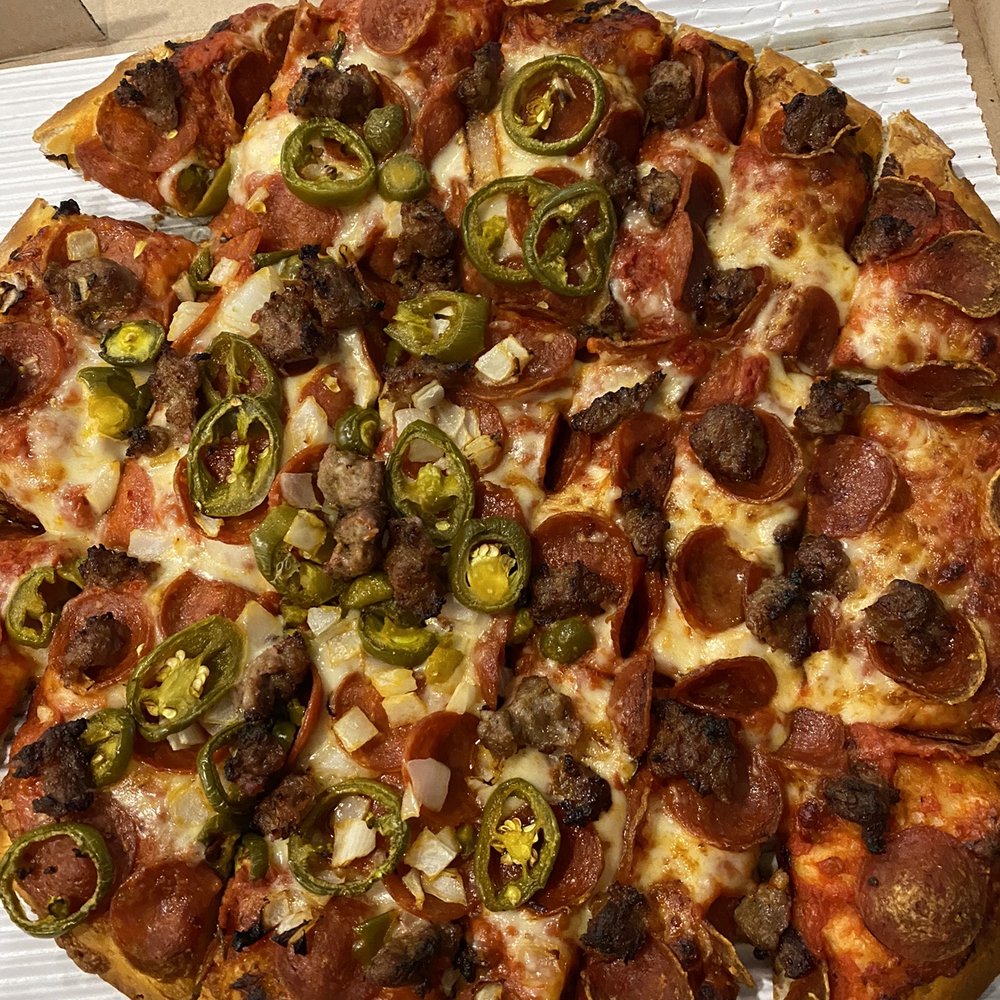 Pioneer Pizza - One of the best! Pep, sausage, half Jalapeño! - Pizza Near Me - Plain City, Ohio Pioneer Pizza - One of the best! Pep, sausage, half Jalapeño! - Pizza Near Me - Plain City, Ohio