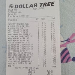Dollar Tree - Receipt