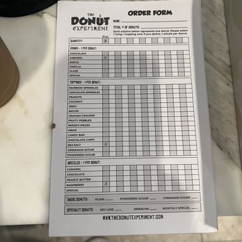 The Donut Experiment - Order form - Donuts Near Me - Anna Maria, Florida The Donut Experiment - Order form - Donuts Near Me - Anna Maria, Florida