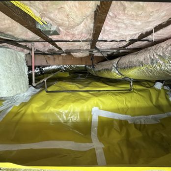 Attic Cleaning Services - New insulation, new ducts, and vapor barrier in crawlspace cleaning - Insulation Installation Near Me