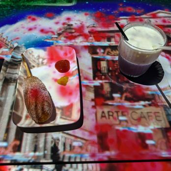 Arte Museum - Korean K-Dog with cheese and the interactive table - Art Museums Near Me - New York, New York Arte Museum - Korean K-Dog with cheese and the interactive table - Art Museums Near Me - New York, New York