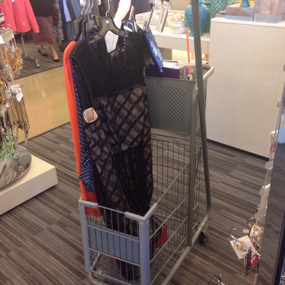 Shopping cart equipped with a rod. Shopping cart equipped with a rod.