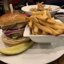 Mahi sandwich with fries Mahi sandwich with fries
