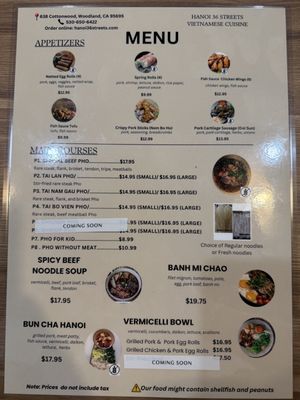 Menu photo 7 Hanoi 36 Streets Woodland, CA Menu photo 7 Hanoi 36 Streets Woodland, CA