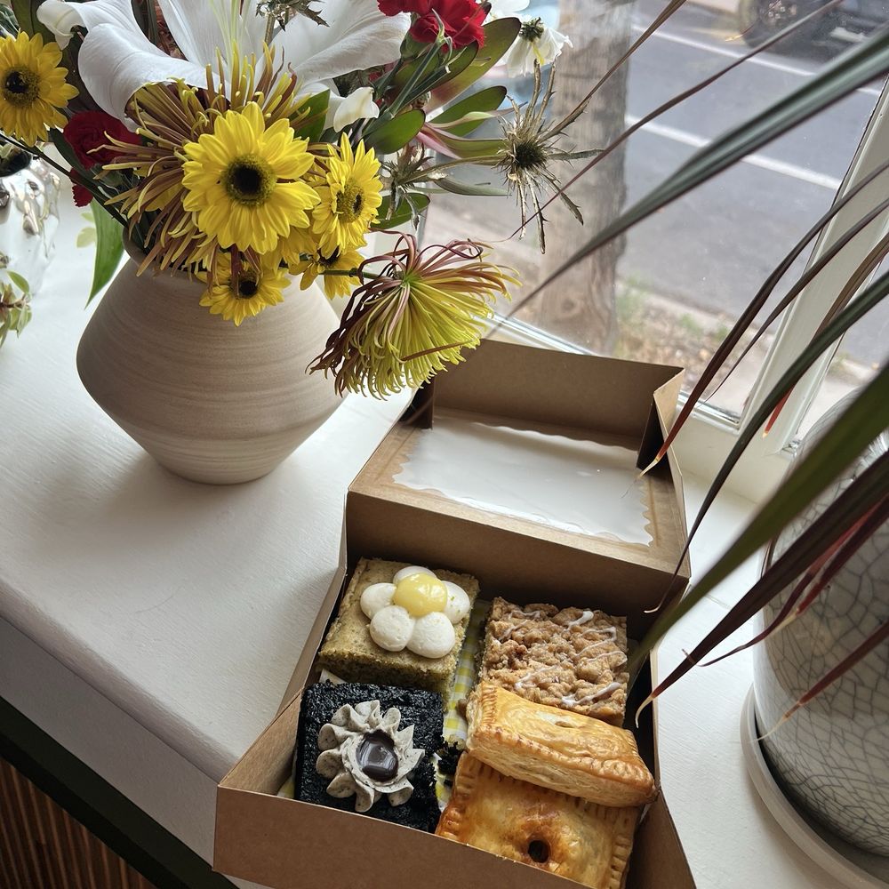 Seaforest Bakeshop - Black Sesame cake, pistachio lime cake, coffee injeolmo streusel cake, pocket pies of kimchi ricotta, mushroom bulgogi - Coffee & Tea Near Me - Philadelphia, Pennsylvania Seaforest Bakeshop - Black Sesame cake, pistachio lime cake, coffee injeolmo streusel cake, pocket pies of kimchi ricotta, mushroom bulgogi - Coffee & Tea Near Me - Philadelphia, Pennsylvania
