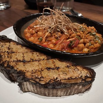 Aziza - Shakshuka with chick peas and grilled bread - Moroccan Near Me - San Francisco, California Aziza - Shakshuka with chick peas and grilled bread - Moroccan Near Me - San Francisco, California