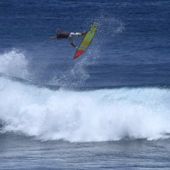 Gnarwhale Surf Lessons - Jeremy doing his Gnarwhale breach Bali '13 - Surf Schools Near Me - Venice, California