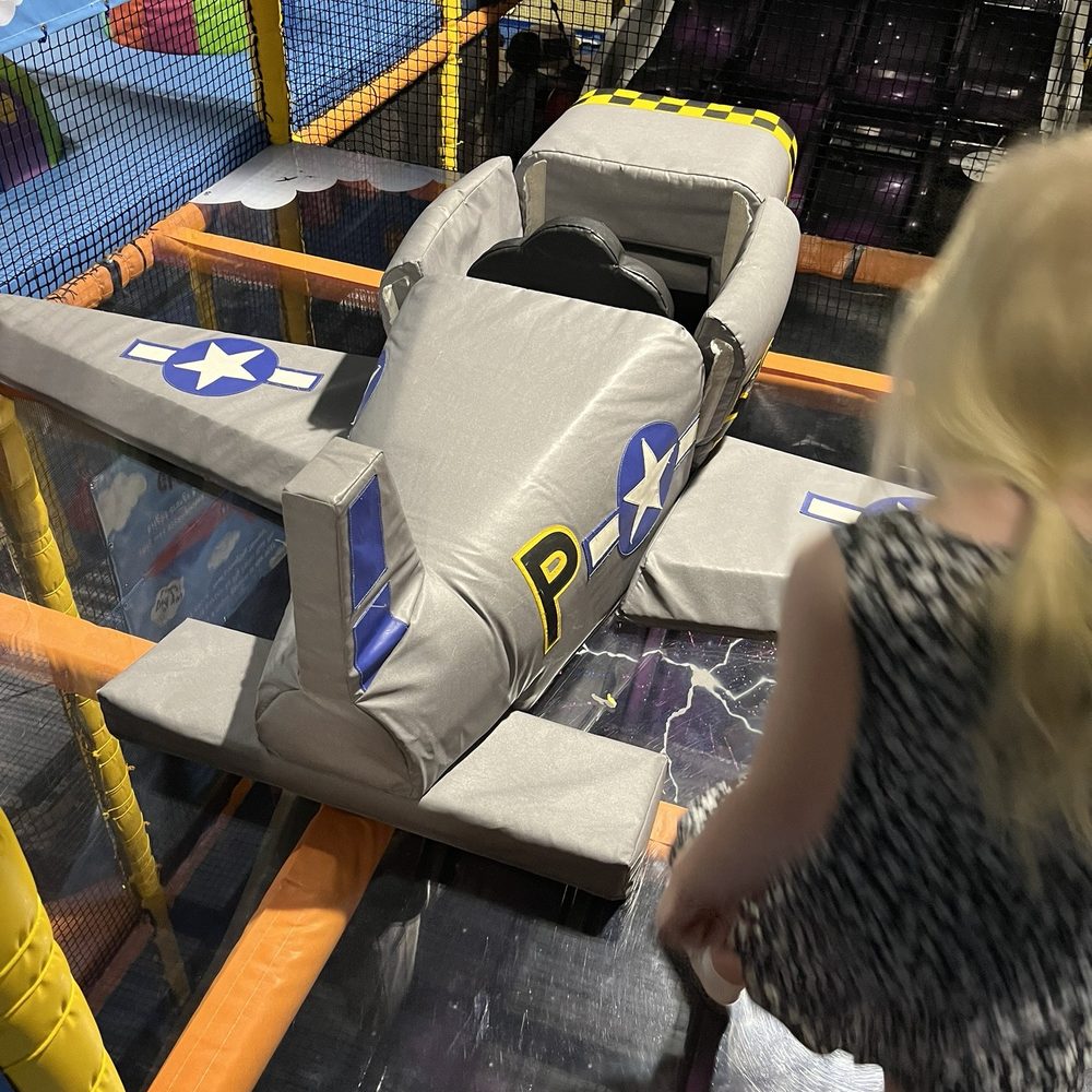 Toy plane inside the play maze Toy plane inside the play maze