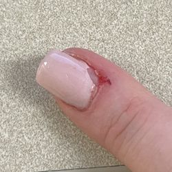 Herbal Nails & Spa - Chipped dip and peeled clear top coat