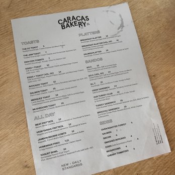 Caracas Bakery - Menu - Bakeries Near Me - Miami, Florida Caracas Bakery - Menu - Bakeries Near Me - Miami, Florida
