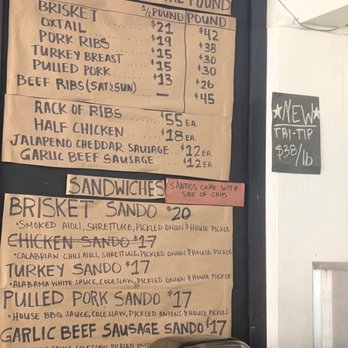 A&M BBQ - The menu and they have daily specials. - Barbeque Near Me - Sebastopol, California