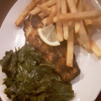 Next Phaze Cafe - Grilled catfish, collards, and fries - Cafes Near Me - Baltimore, Maryland